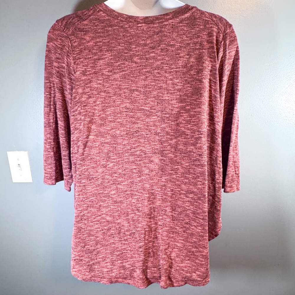 Faded Glory Heathered Orange Tunic Top 4X (26W–28W) - Picture 6 of 11